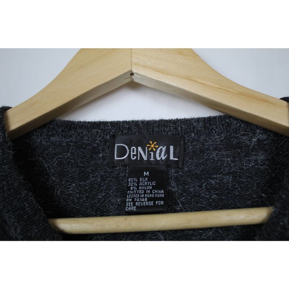 VTG Y2K Denial Cropped Cardigan Silk - Picture 3 of 6